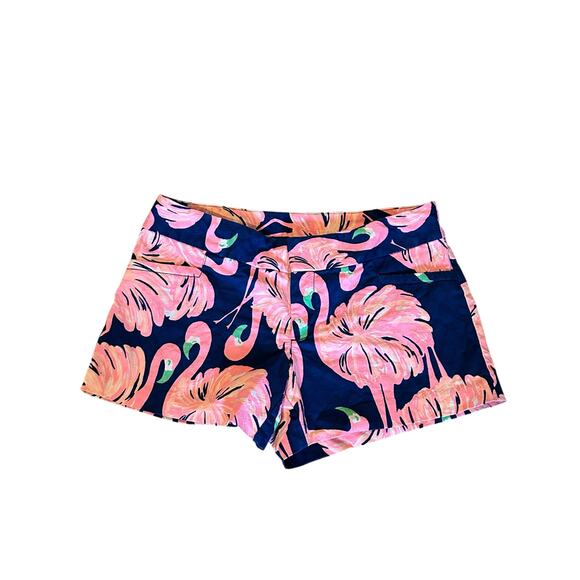 Lilly Pulitzer Flamingo Print Shorts | Size 4 | Tropical Resortcore Preppy Vacay - Picture 1 of 8
